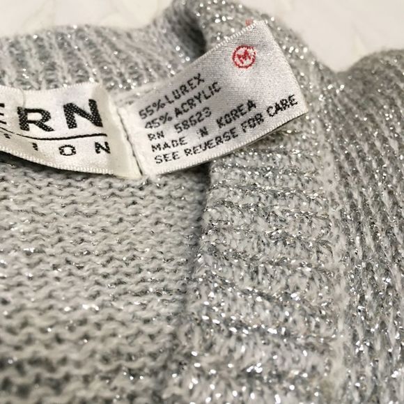 Western Connection Silver Lame Sweater Jacket - Picture 2 of 8